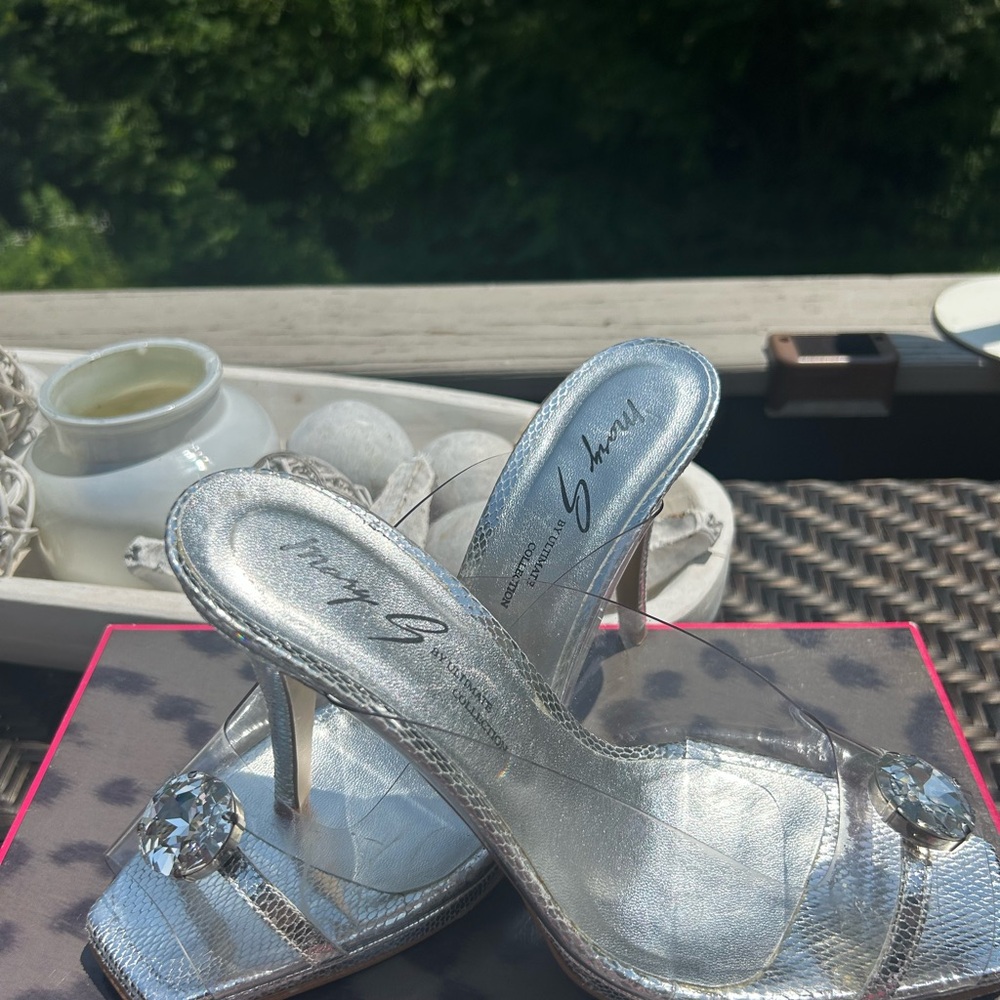 Elegant Silver Women's Heels